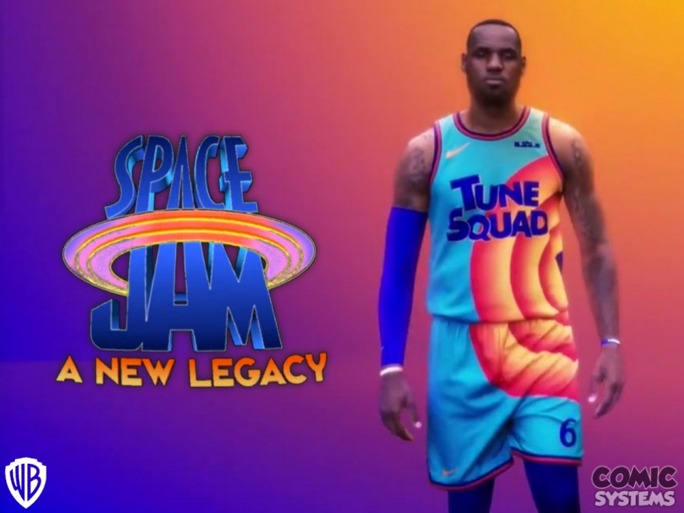 Hallowcos Space Jam 2: A New Legacy LeBron James Tune Squad Basketball  Jersey